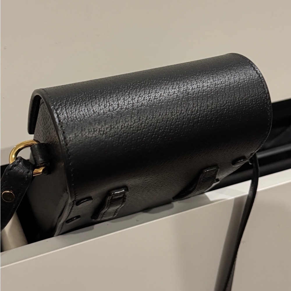 GUCCI BLACK LEATHER HORSEBIT 1955 MINI SHOULDER BAG - Picture 10 of 17